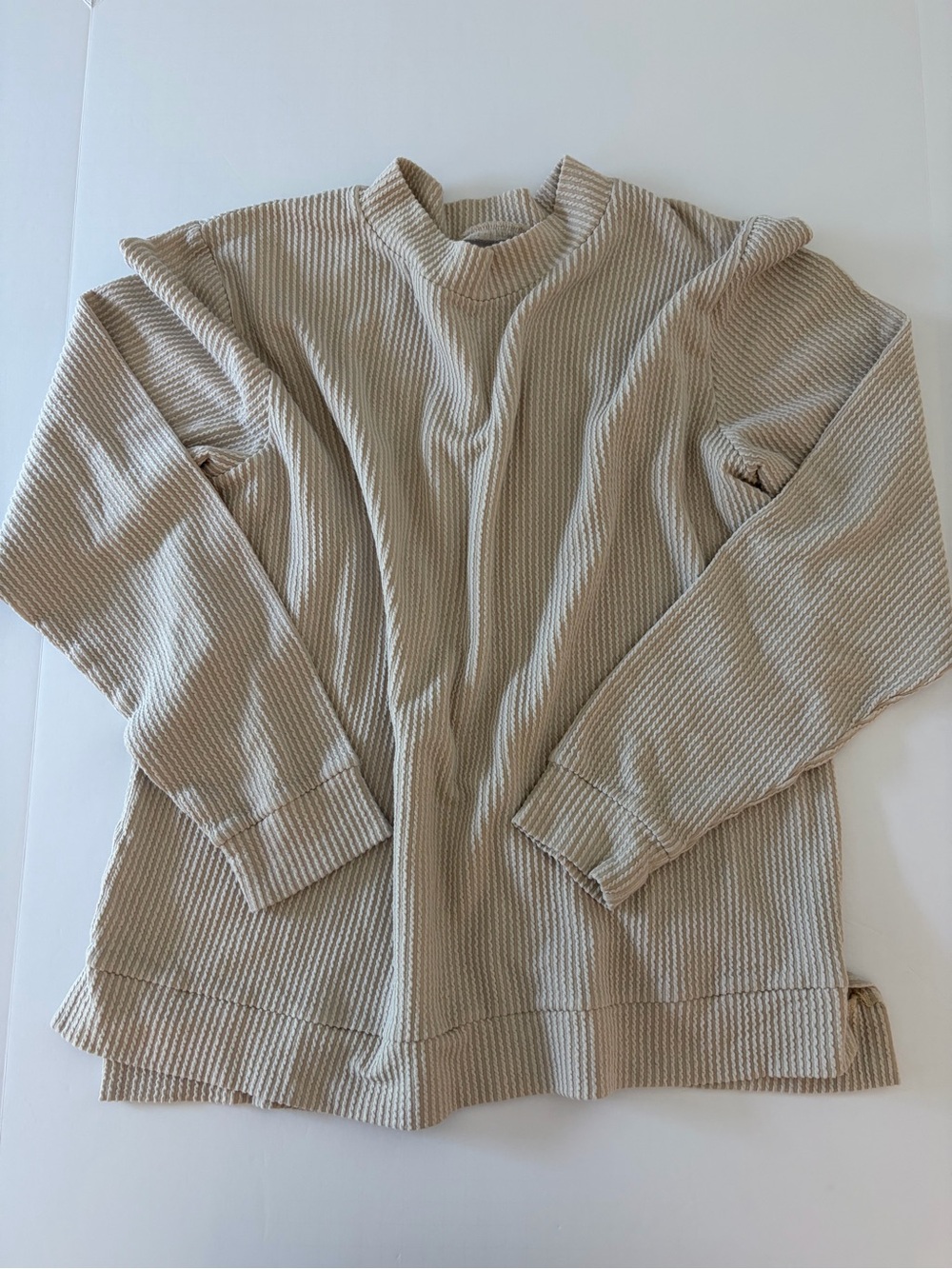 Southern Shirt Women's Waffle Knit Crew Neck Lightweight Pullover Sweater Size M
